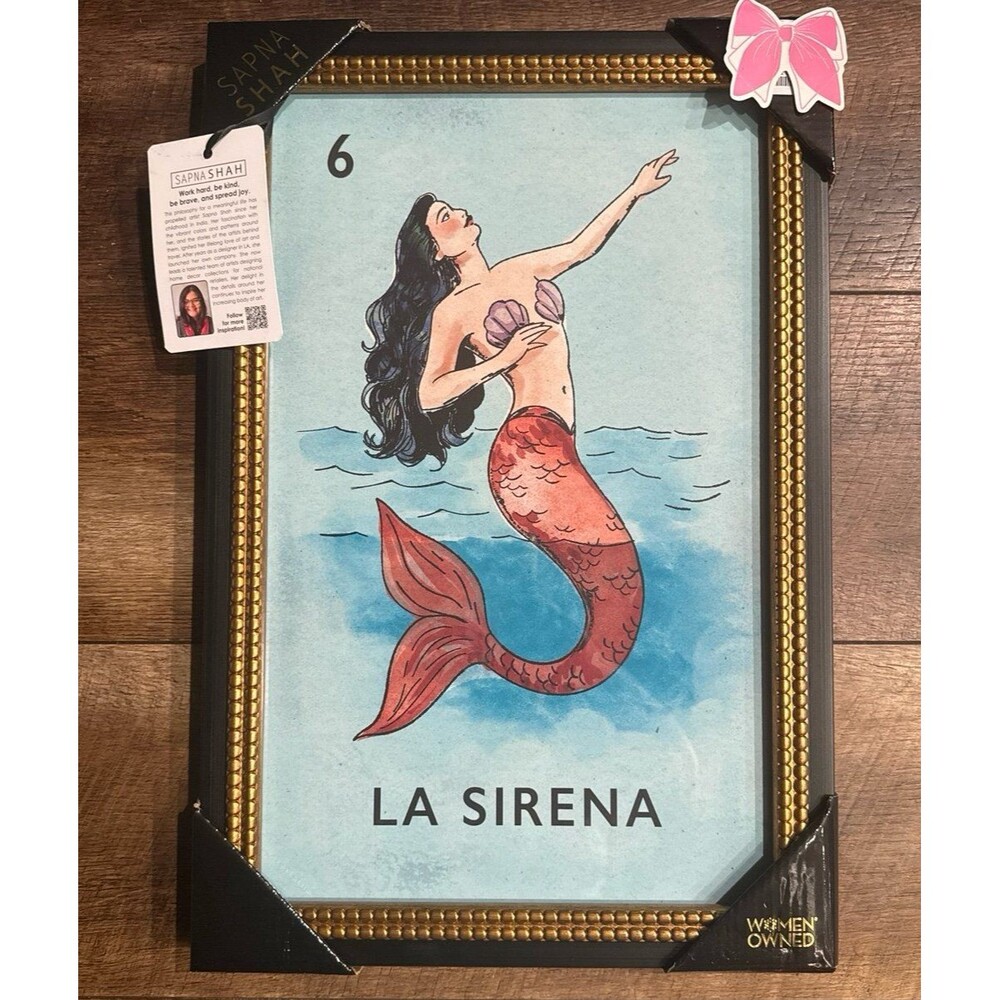 La Sirena Loteria #6 Print ~ Wall Art by Sapna Shah